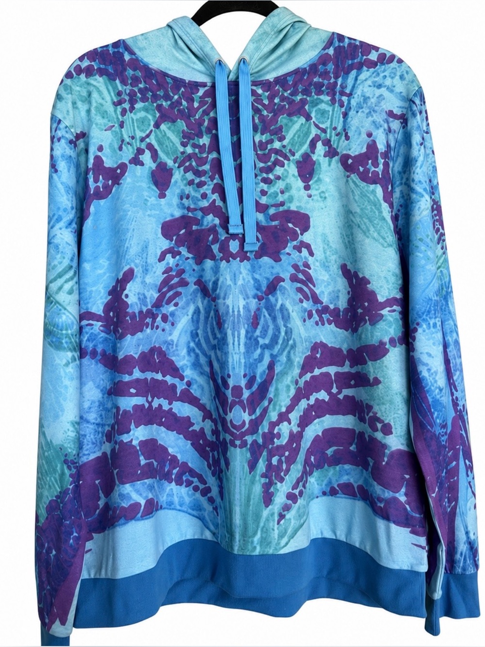 Disney “Pandora” Teal & Purple Abstract Pullover Hoodie